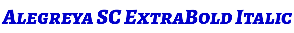 Alegreya SC ExtraBold Italic шрифт